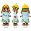 Bunny in Duck Hat Mascot Costume