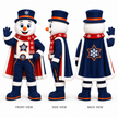 Custom Snowman Hero Mascot Costume