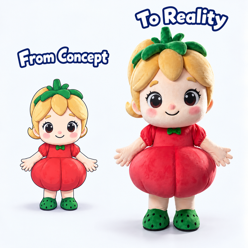 Sweet Tomato Girl Mascot Costume