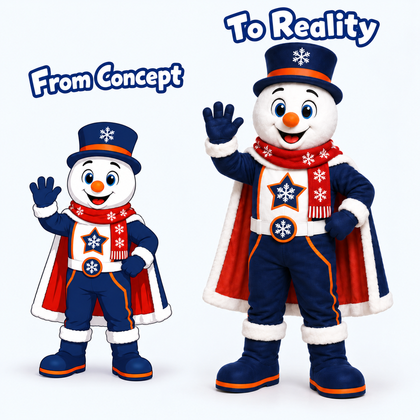 Custom Snowman Hero Mascot Costume