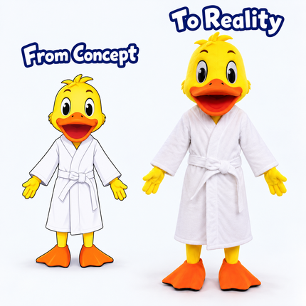 Karate Duck Mascot Costume