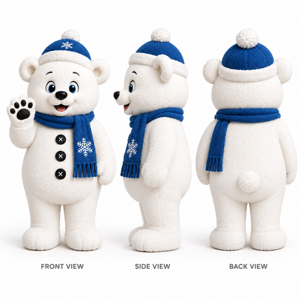 Custom Winter Polar Bear Mascot Costume