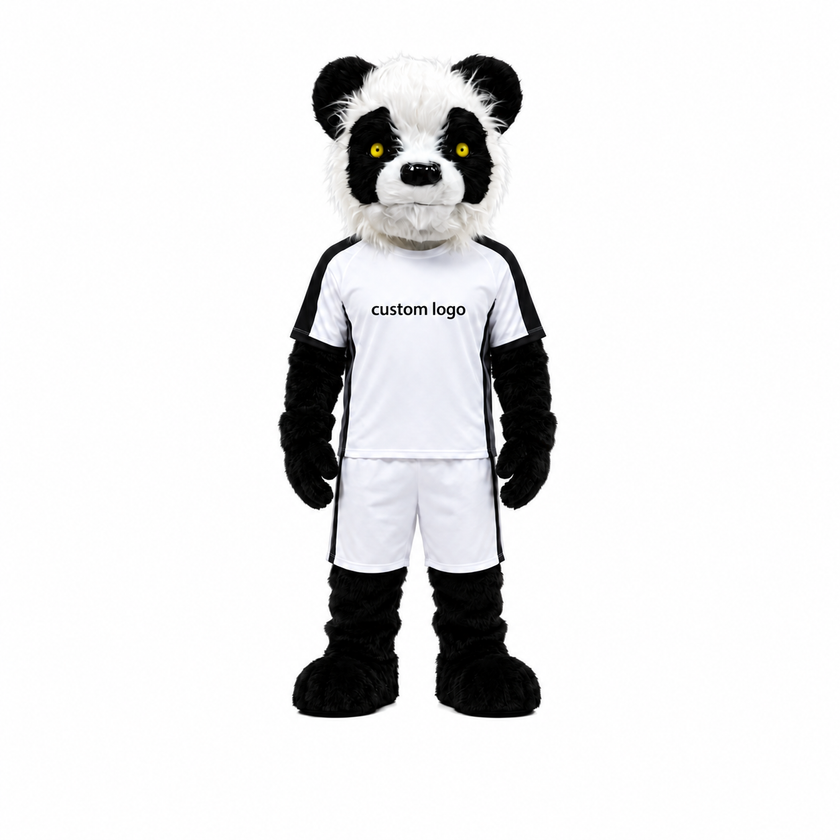 🐻✨ Open-Mouthed Bear Mascot – In Stock with Custom Logo & Simple Accessories Available