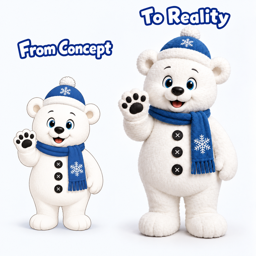 Custom Winter Polar Bear Mascot Costume