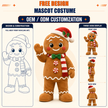 Custom Gingerbread Man Mascot Costume