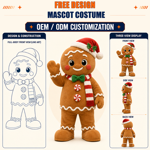 Custom Gingerbread Man Mascot Costume