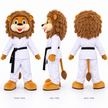 Black Belt Lion Mascot Costume