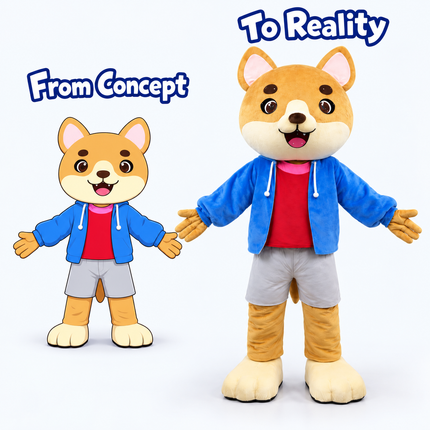 Happy Dog Mascot Costume