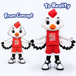 Fun Chicken Mascot Costume for Events