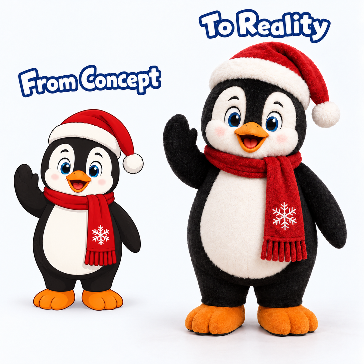 Custom Christmas Penguin Mascot Costume