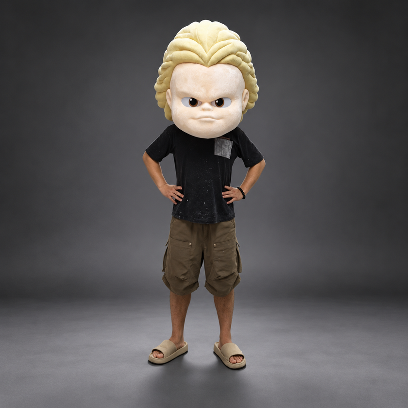 Rebel Boy Mascot Costume