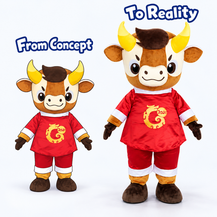 Lucky Bull Mascot Costume