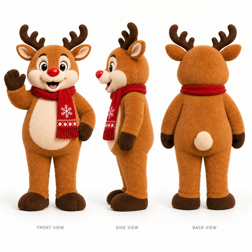 Custom Christmas Reindeer Mascot Costume