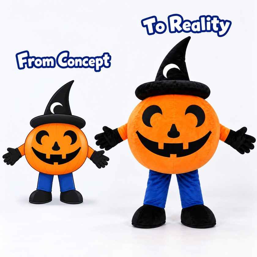 Witchy Pumpkin Mascot Costume