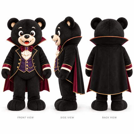 Custom Vampire Bear Mascot Costume