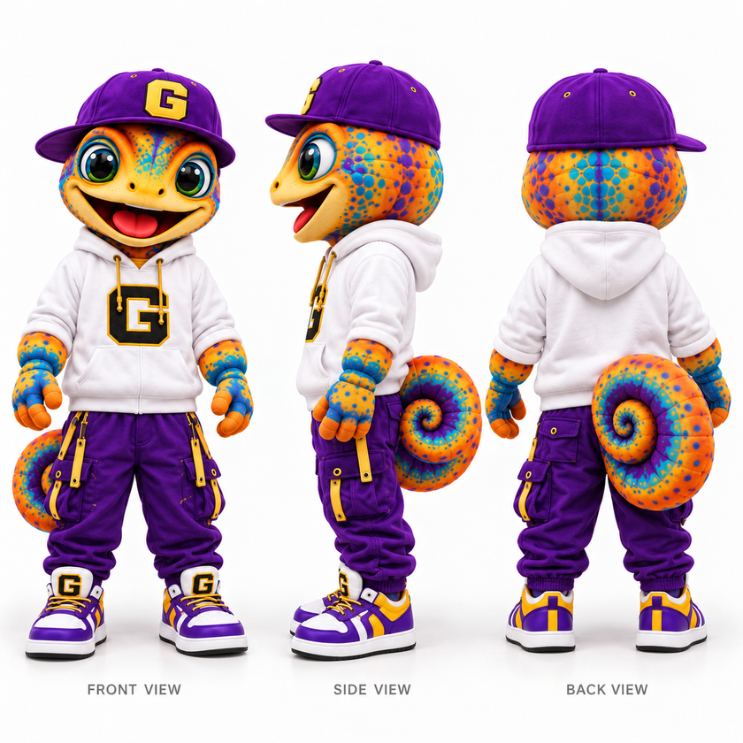 Groovy Chameleon Mascot Costume 🦎