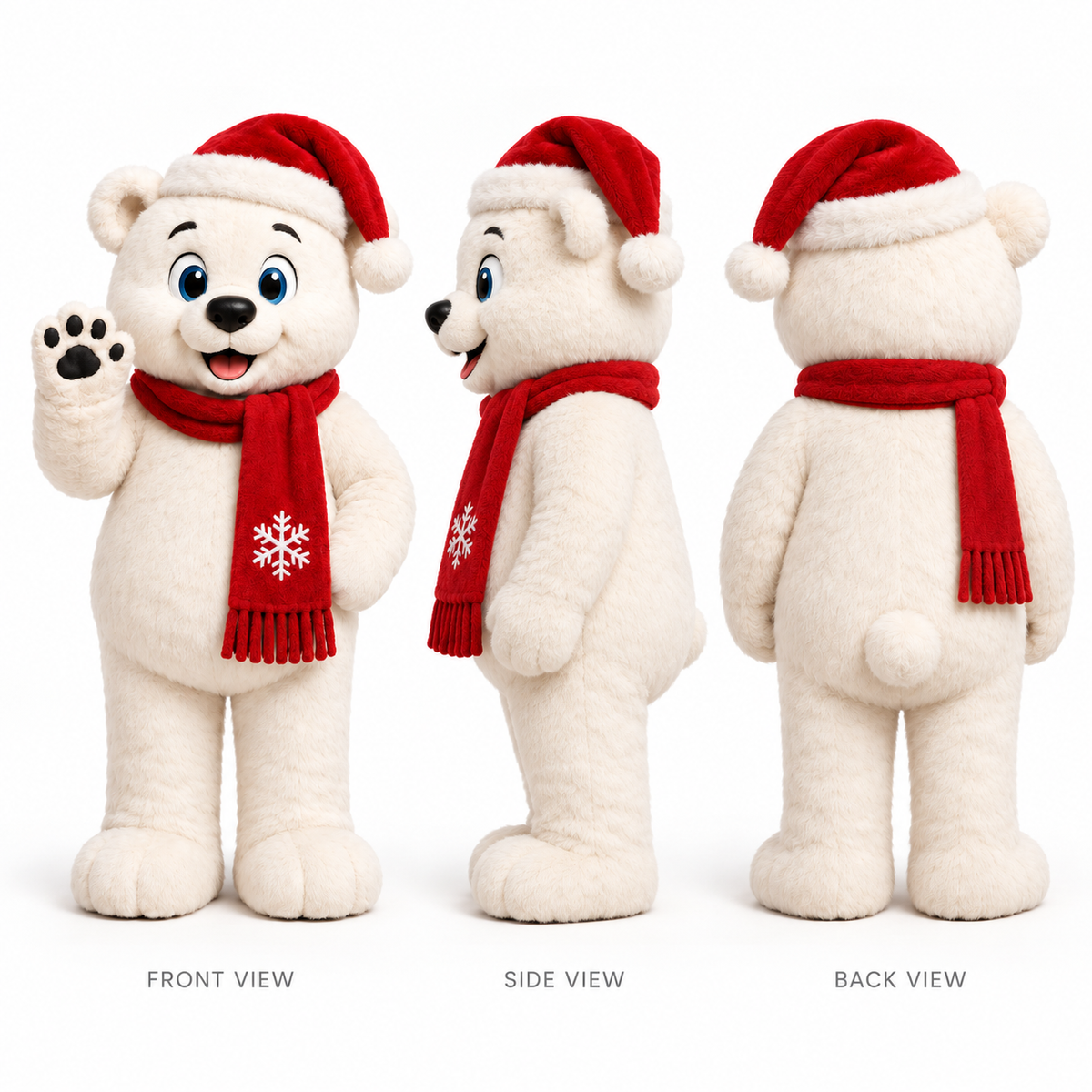 Custom Christmas Polar Bear Mascot Costume