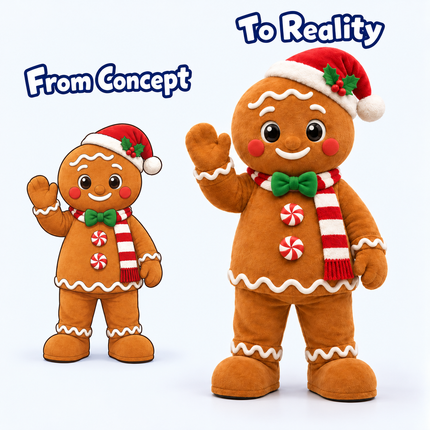 Custom Gingerbread Man Mascot Costume