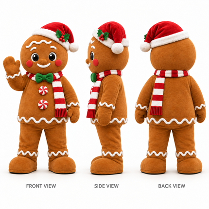 Custom Gingerbread Man Mascot Costume