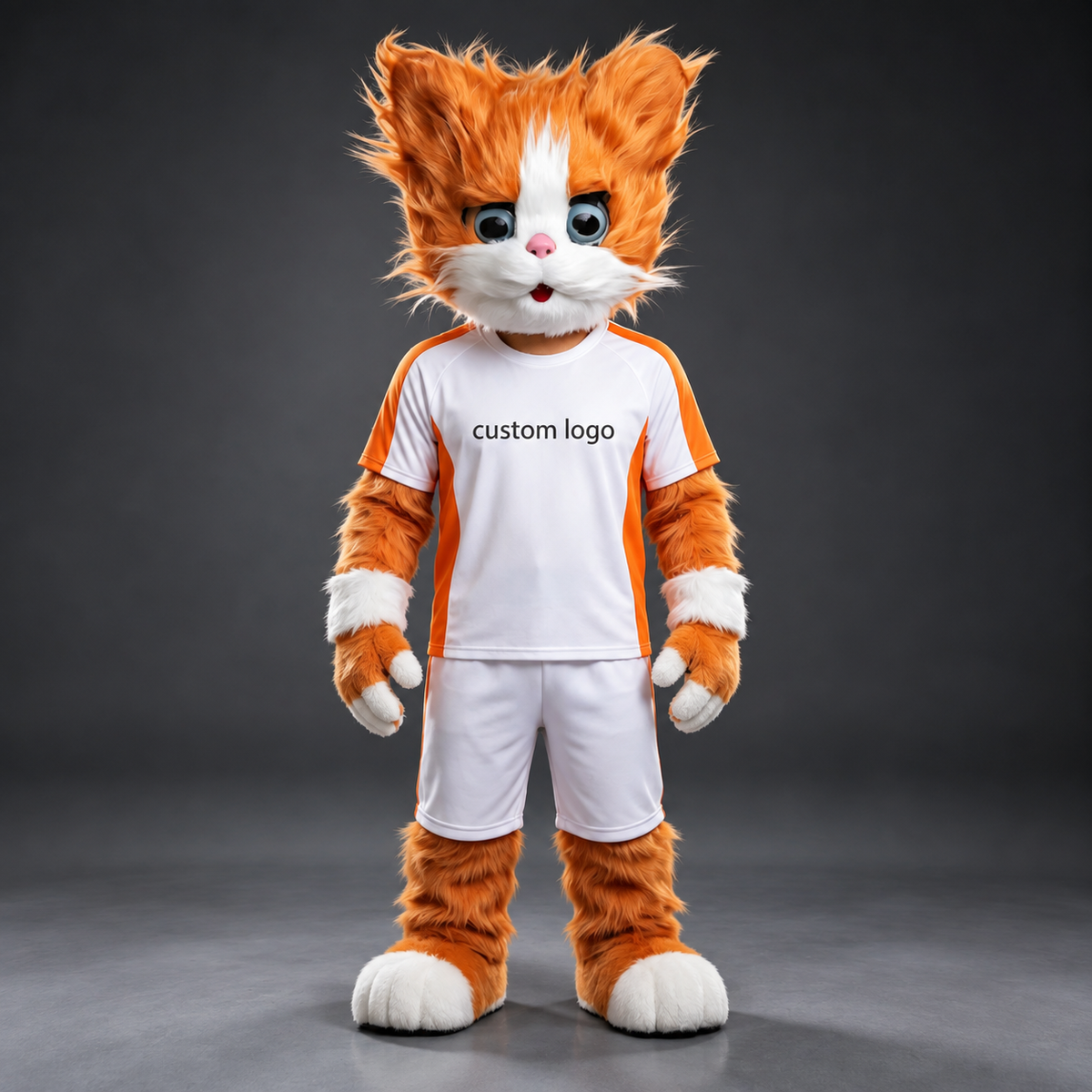 🐱 Cat Mascot Costume – Ready Stock, Custom Logo & Simple Accessories Available