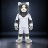 🐱🎉 Open-Mouthed Cat Mascot – In Stock with Custom Logo & Simple Accessories Available