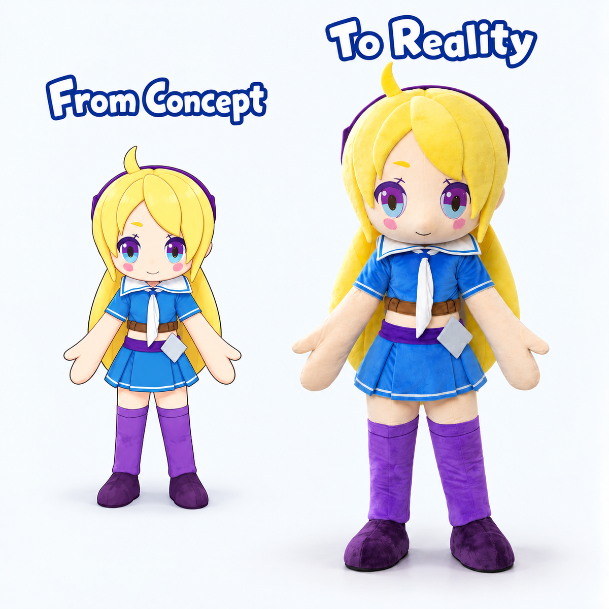 ✨ Anime Girl Mascot Costume 💜