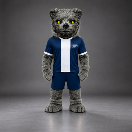 🐻✨ Open-Mouthed Bear Mascot – In Stock with Custom Logo & Simple Accessories Available
