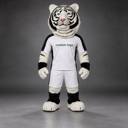 🐯✨ Tiger Mascot – In Stock with Custom Logo & Simple Accessories Available