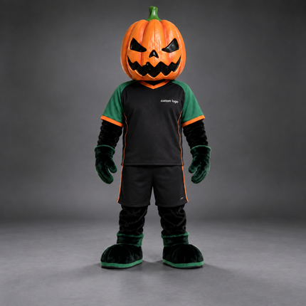 🎃🧡 Pumpkin Mascot – In Stock with Custom Logo & Simple Accessories Available