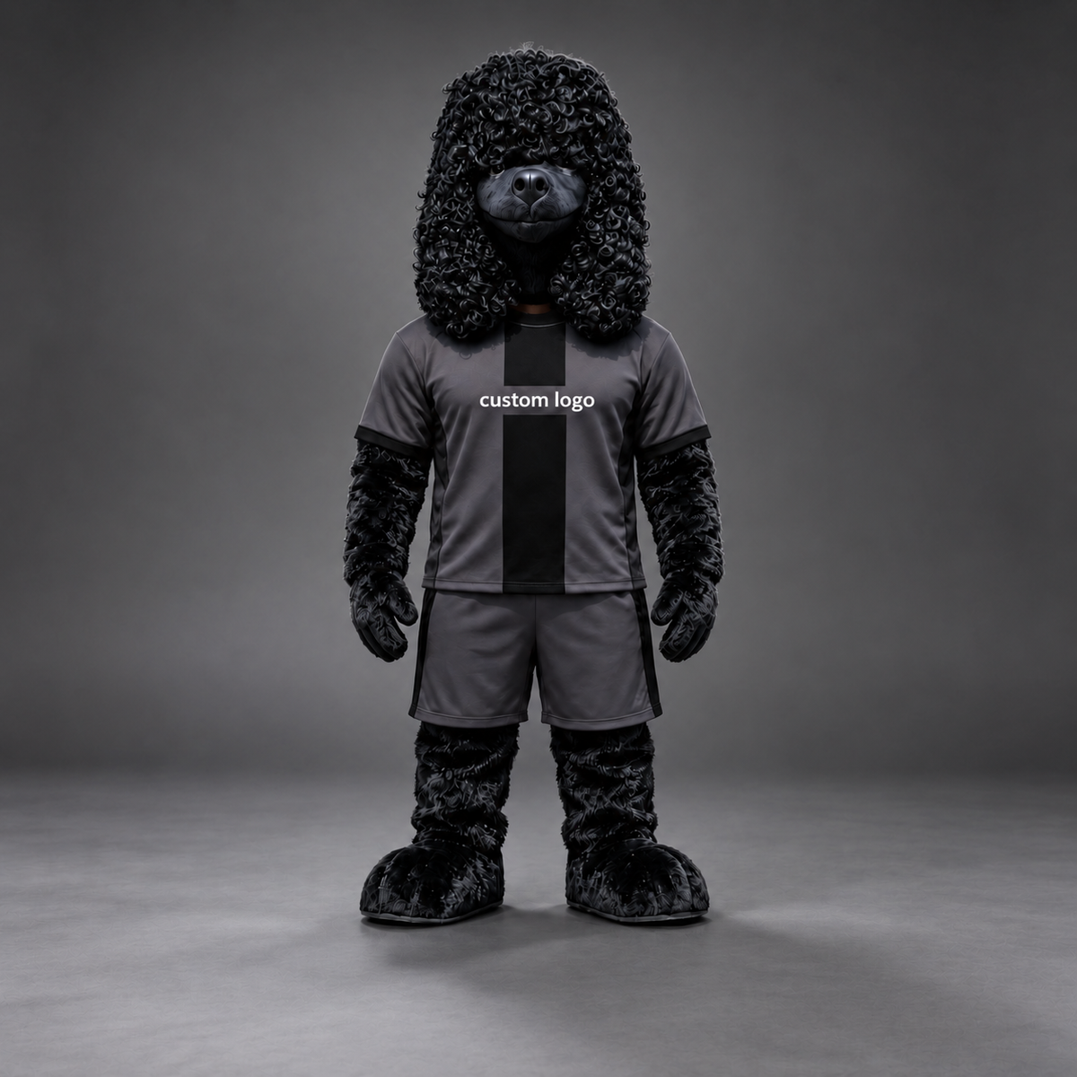 🐩🎀 Poodle Mascot – In Stock with Custom Logo & Simple Accessories Available