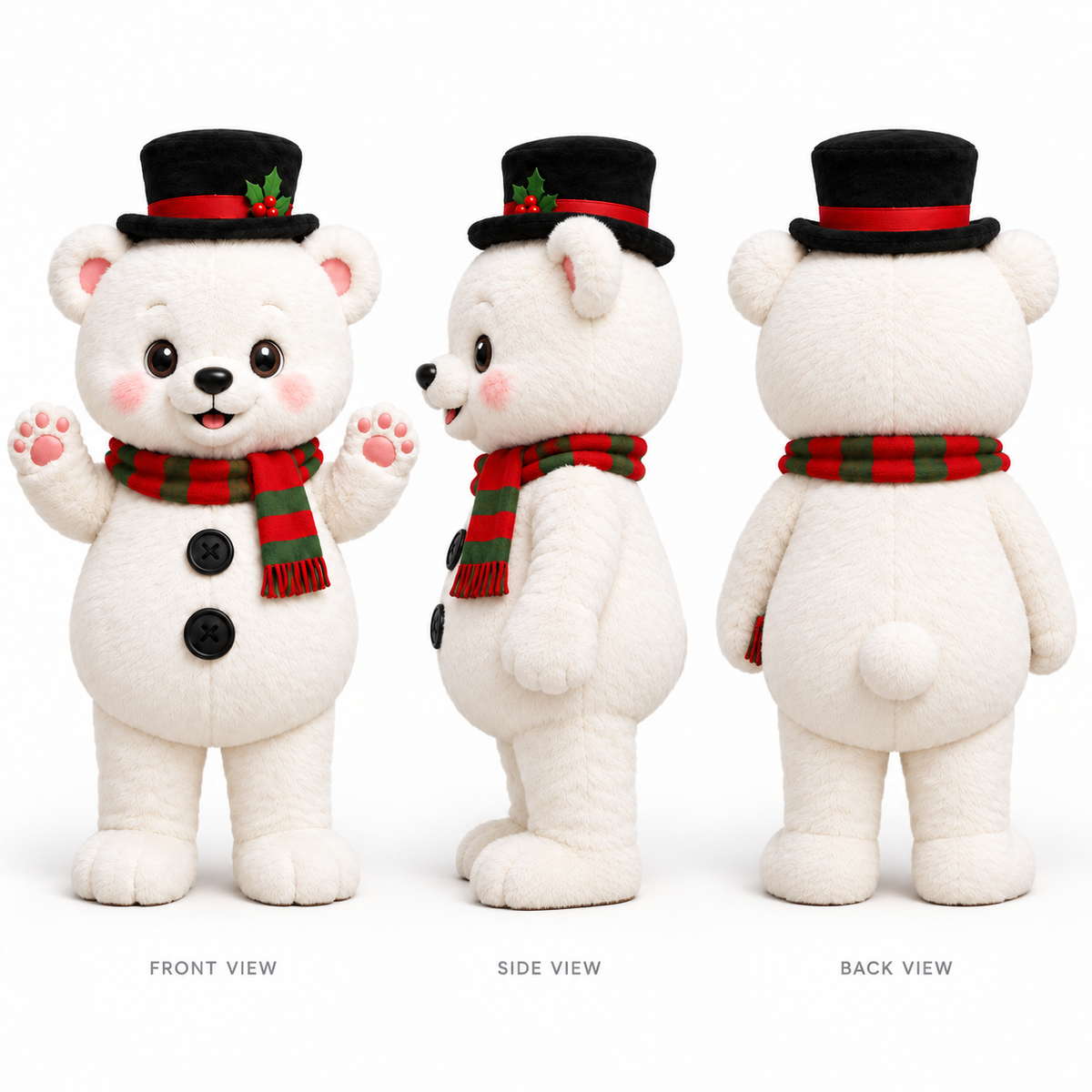 Custom Christmas Bear Mascot Costume