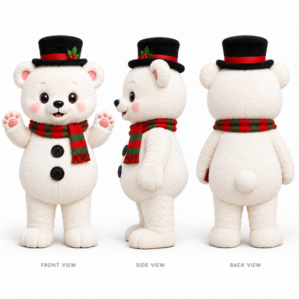 Custom Christmas Bear Mascot Costume