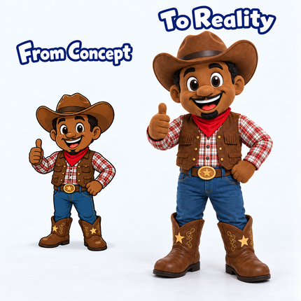 Custom Cowboy Mascot Costume