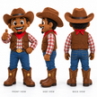 Custom Cowboy Mascot Costume