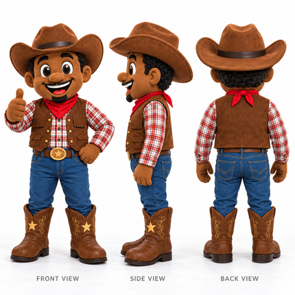Custom Cowboy Mascot Costume