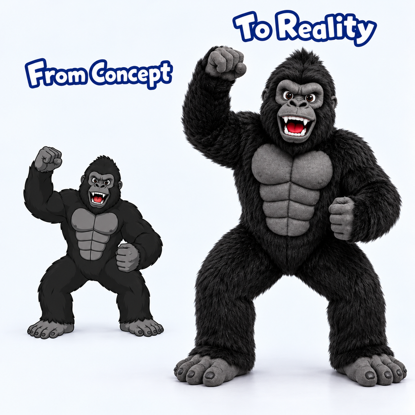 Custom Power Gorilla Mascot Costume
