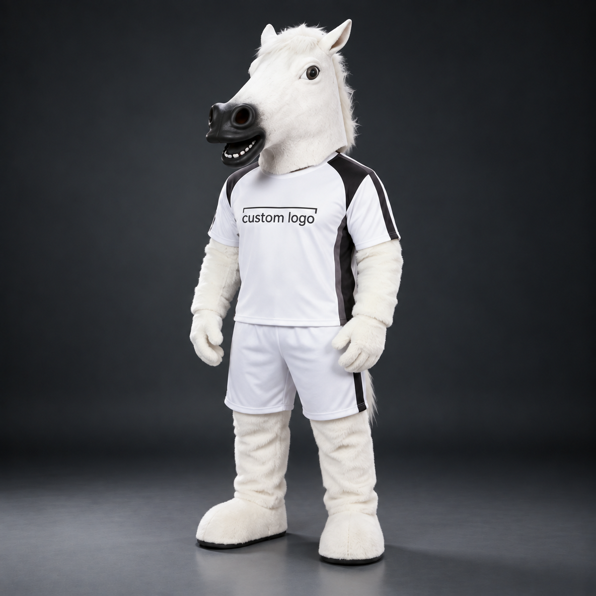 🐎✨ Horse Mascot – In Stock & Ready for Custom Logo and Simple Accessories