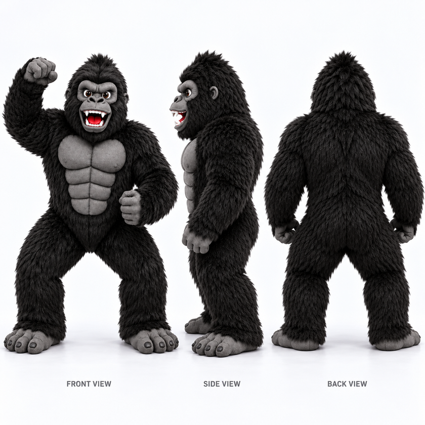 Custom Power Gorilla Mascot Costume