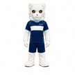 🐱🎉 Open-Mouthed Cat Mascot – In Stock with Custom Logo & Simple Accessories Available