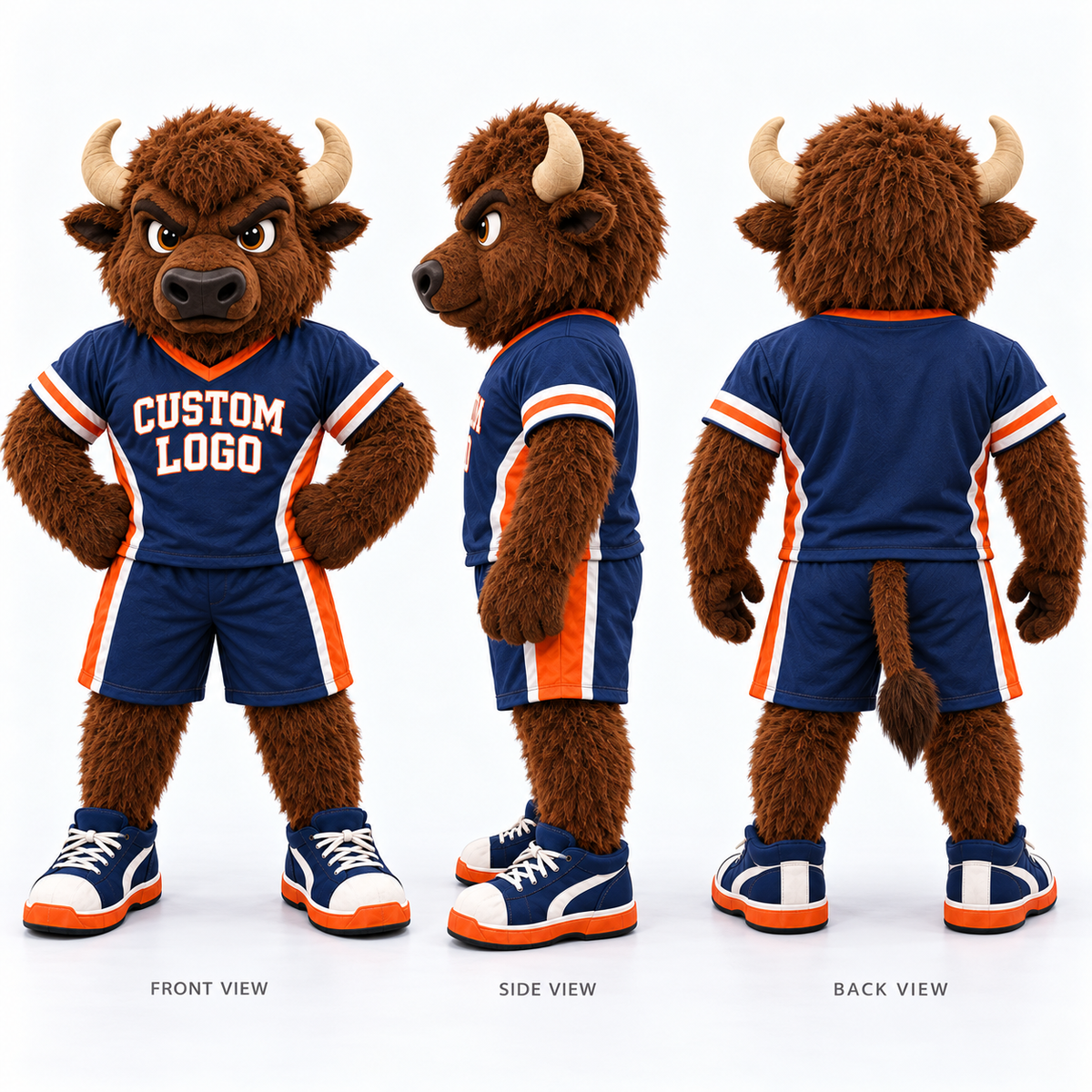 Team Spirit Buffalo Mascot Costume