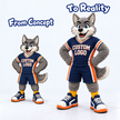 Custom Wolf Team Mascot Costume