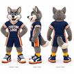 Custom Wolf Team Mascot Costume