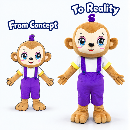 Custom Monkey Mascot Costume