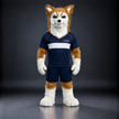 🐺✨ Open-Mouthed Wolfdog Mascot – In Stock with Custom Logo & Simple Accessories Available