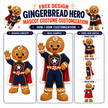Custom Gingerbread Hero Mascot Costume