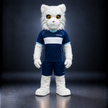 🐱🎉 Open-Mouthed Cat Mascot – In Stock with Custom Logo & Simple Accessories Available