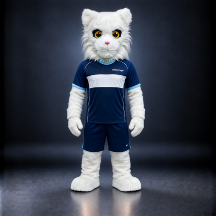 🐱🎉 Open-Mouthed Cat Mascot – In Stock with Custom Logo & Simple Accessories Available