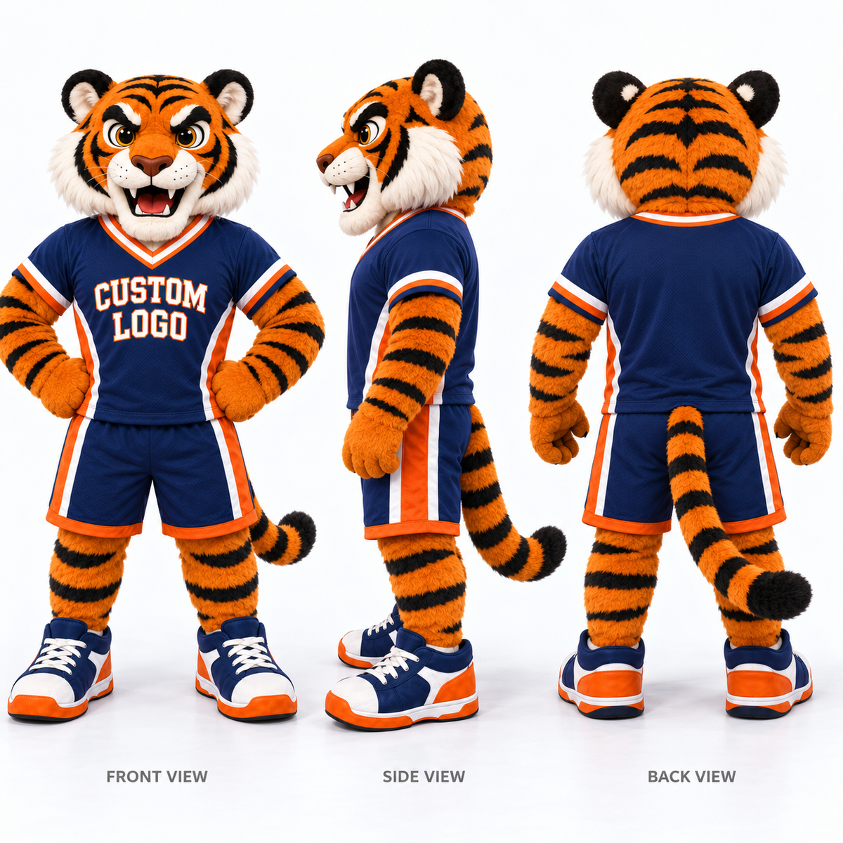Custom School Tiger Mascot Costume