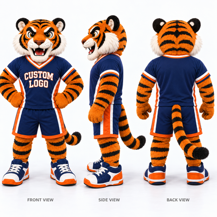 Custom School Tiger Mascot Costume