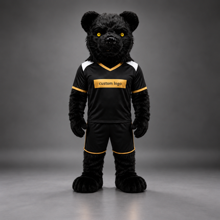 🐻✨ Open-Mouthed Bear Mascot – In Stock with Custom Logo & Simple Accessories Available